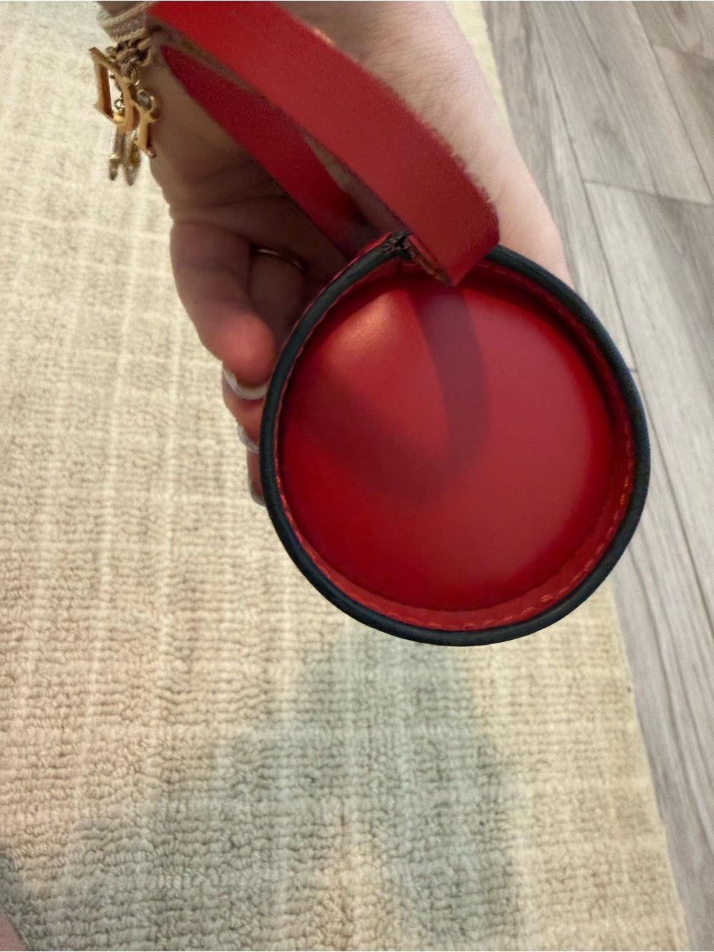 Louis Vuitton Red Epi Leather Cylindrical Wristlet Clutch - Picture 5 of 6